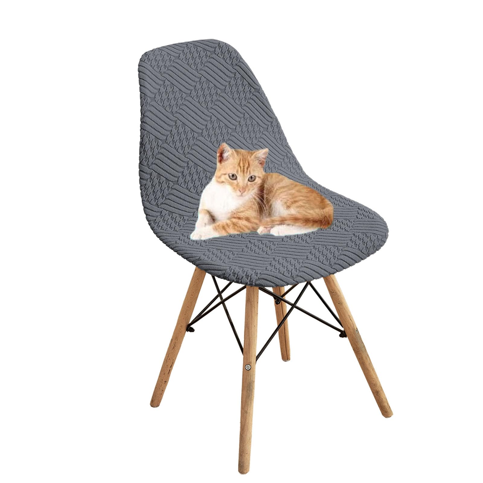 Housses de chaise salle à manger extensibles et protections gris foncé
