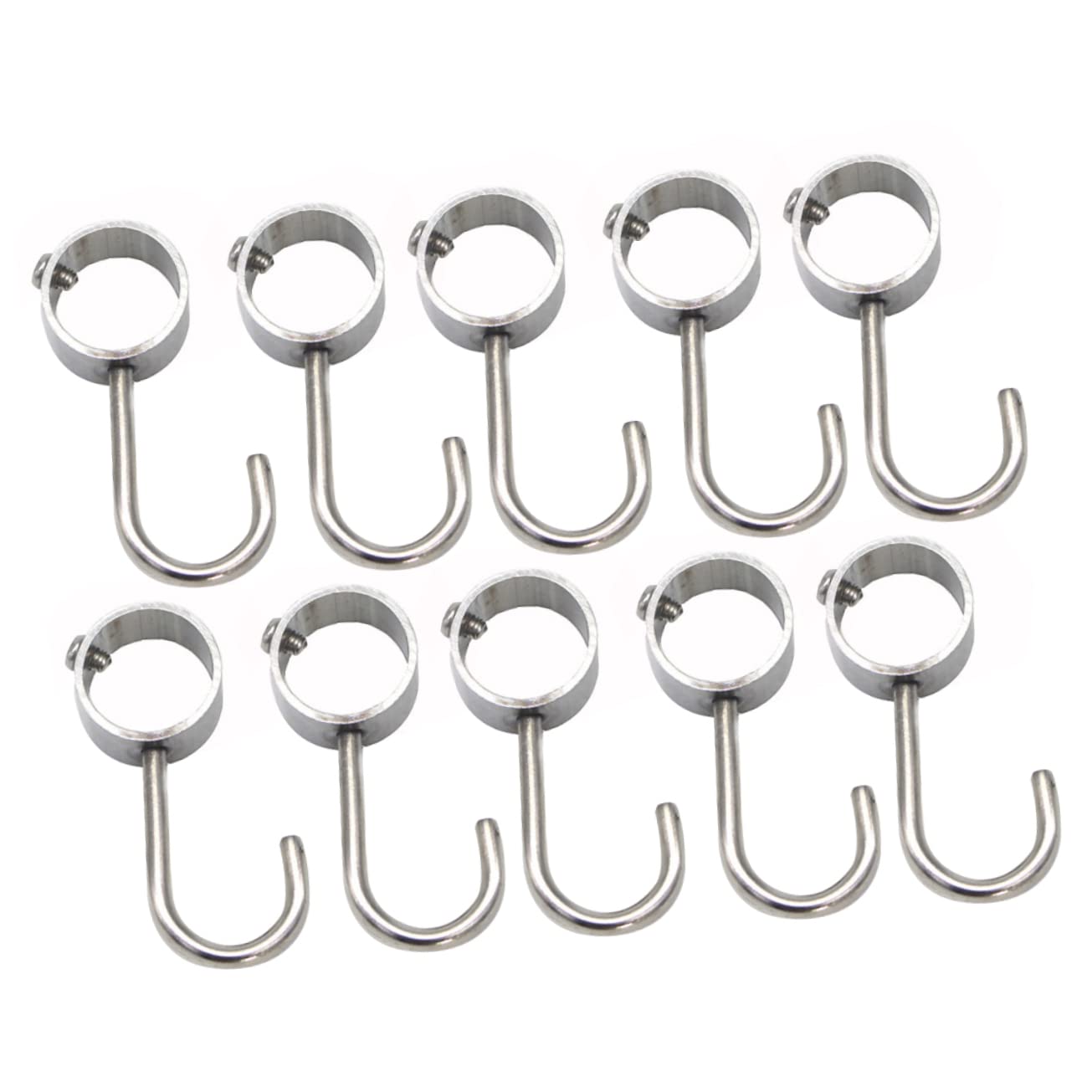 HOMOCONO 2er Set Stangenhalter Aus Edelstahl - Winkelhalterung Für Kleiderstangen Im Schrank & Badezimmer