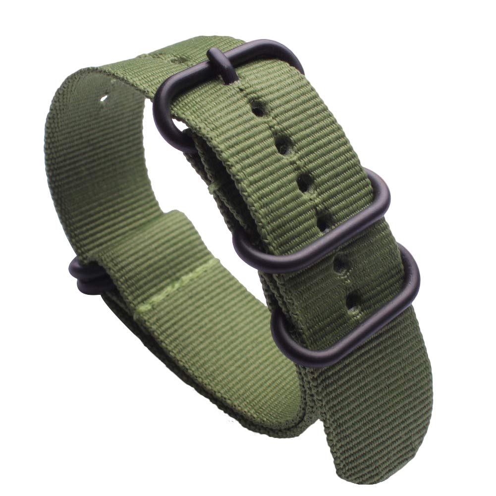 OEUTANylon Watch Band NATO Sport Strap Replacement Zulu Wristband Colors and Widths 18mm 20mm 22mm 24mm