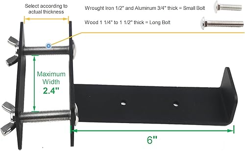 Miniatura 3 de Soportes para macetas para barandilla de cubierta, riel de cubierta y valla, soportes universales para colgar al aire libre, soportes de caja de