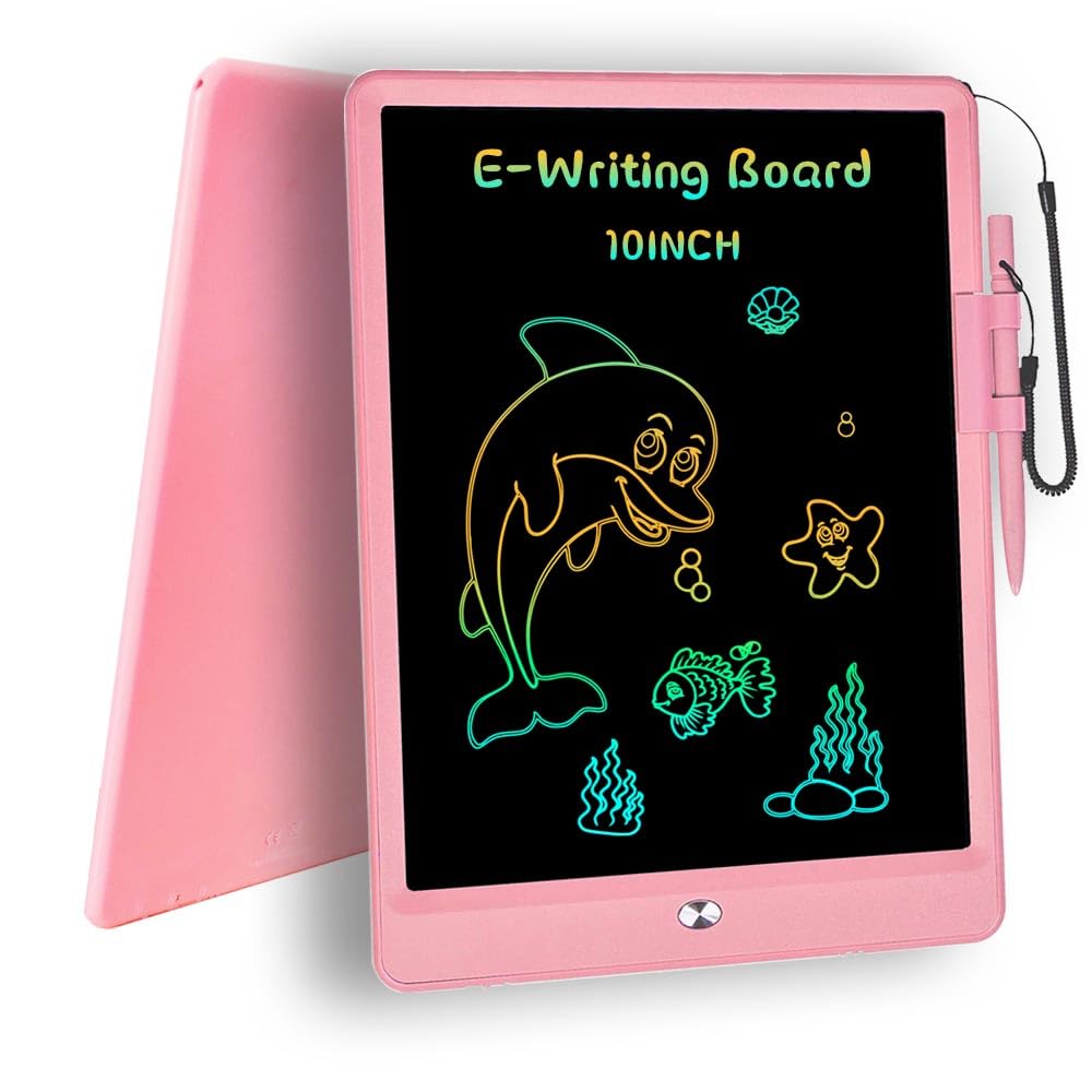 Batomart LCD Writing Tablet,10 Inch Colorful Doodle Board,Reusable Drawing Tablet,Drawing Pads,Educationa Toy and Gift for 3-8 Years Old Kids (Pink)-image-30