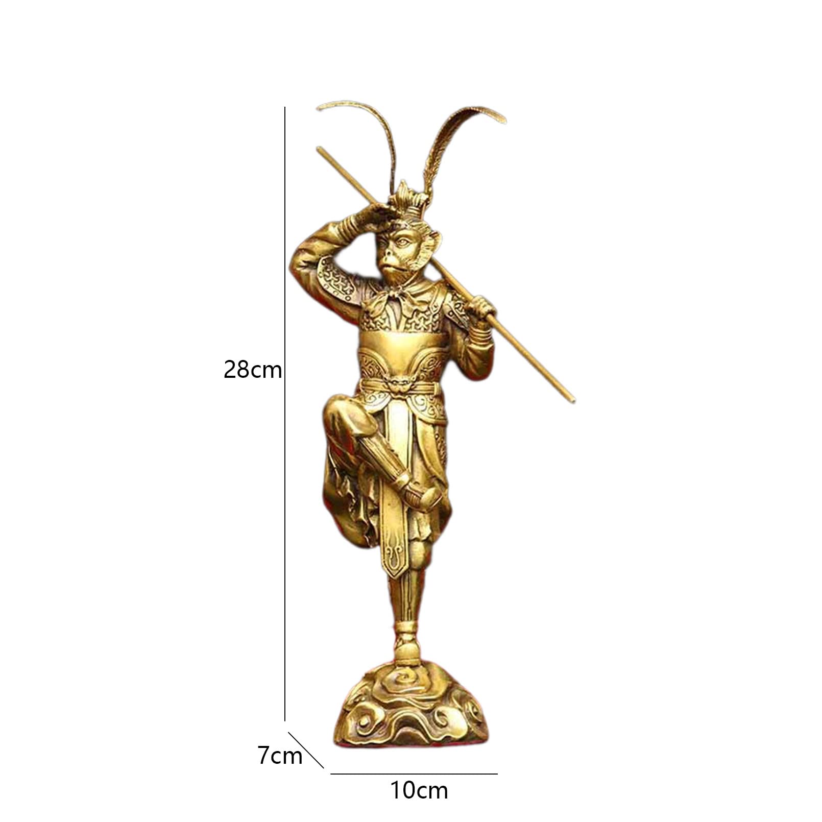 Amazon.co.jp: 孫悟空 置物 銅製 大サイズ高さ約28cm 筋斗雲 西遊記