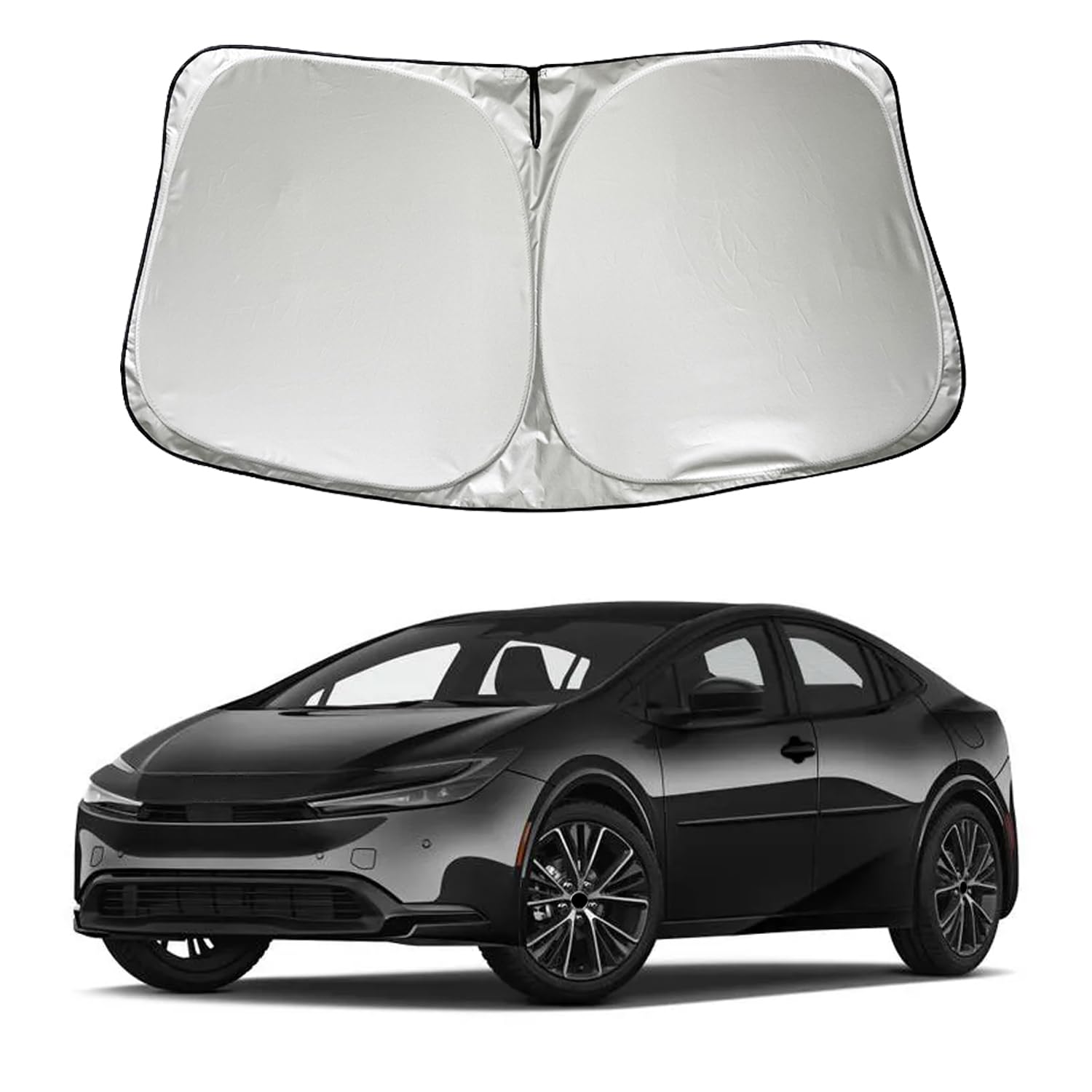 SZYUCHEN Car Windshield Sun Shade Sunshade Compatible with Toyota Prius Hatchback Prius Prime Hatchback 2025 2024 2023 Accessories, Foldable Car Front Window Sun Shield Visor