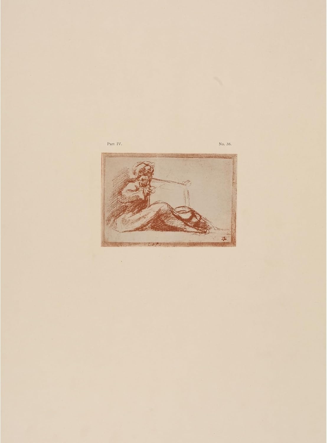 ArtDirect Correggio - Drawing of reclining figure holding book (1900) Unframed Art Print Giclee Poster by P. & D. Colnaghi - Ready for Framing with Customization Sizes 7x10, 10x14, 15x20, 24x33, 35x48 and 44x60 inches