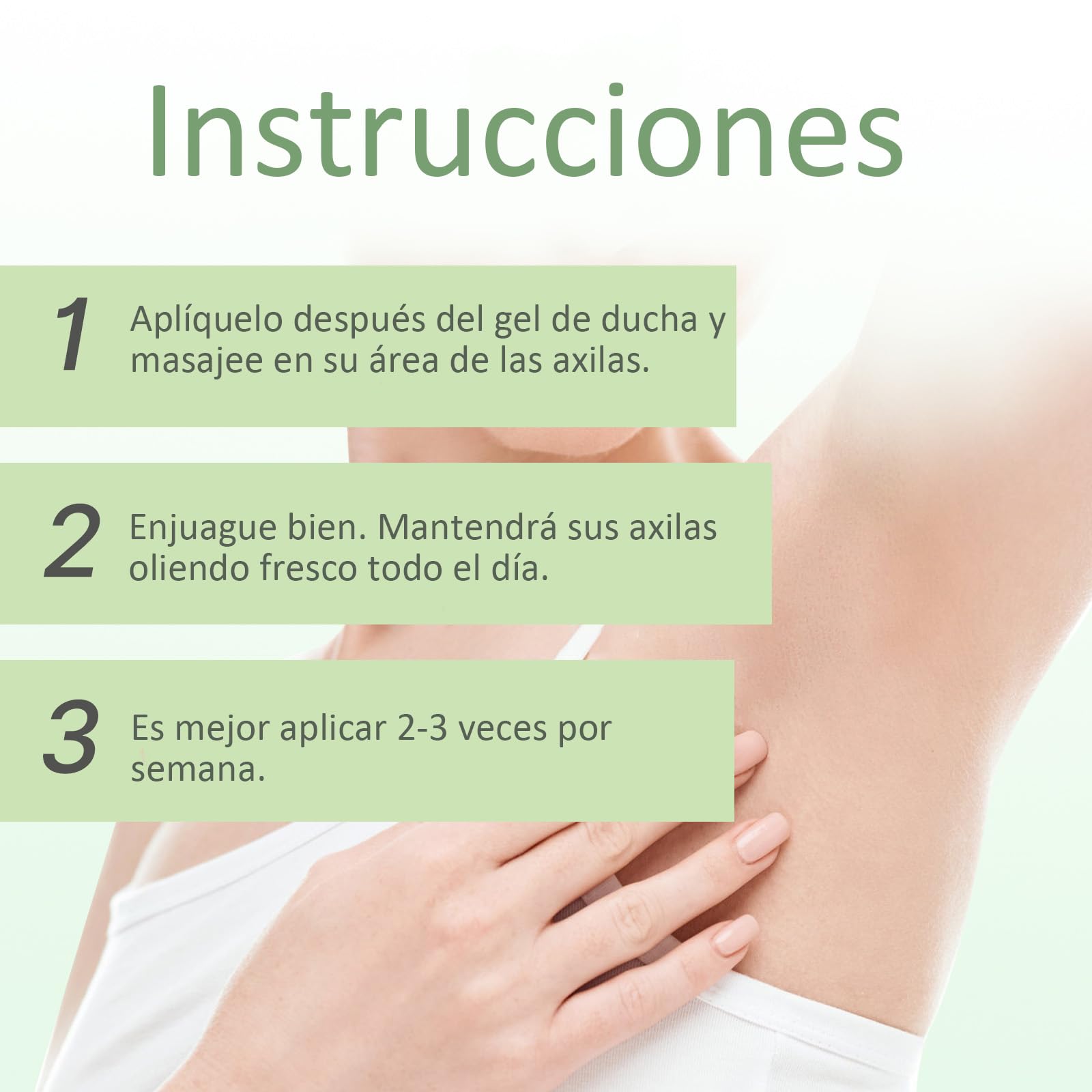 Desintoxicación de axilas y exfoliante corporal 8.82 oz con menta y aloe vera para eliminar olores y tonificar piel