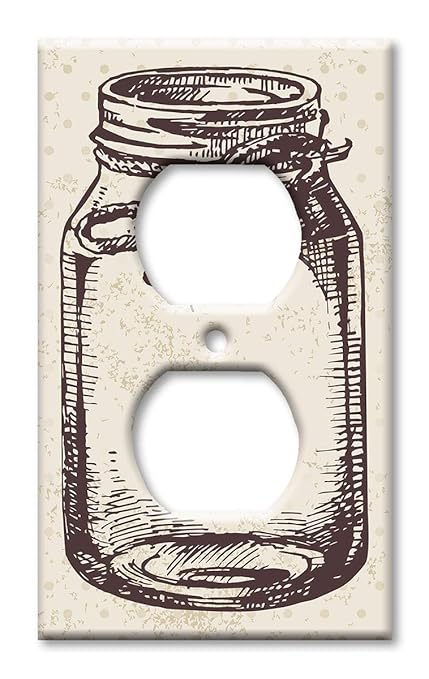 Brand Electrical Outlet Cover Wall/Switch Plate - Mason Jar
