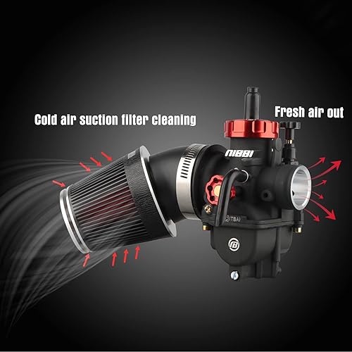 Miniatura 6 de NIBBI Filtro de aire para motocicleta, Filtros de aire universales de 48mm para Dirt Bike, Adecuado para limpiador de carburador Motocross para Pit