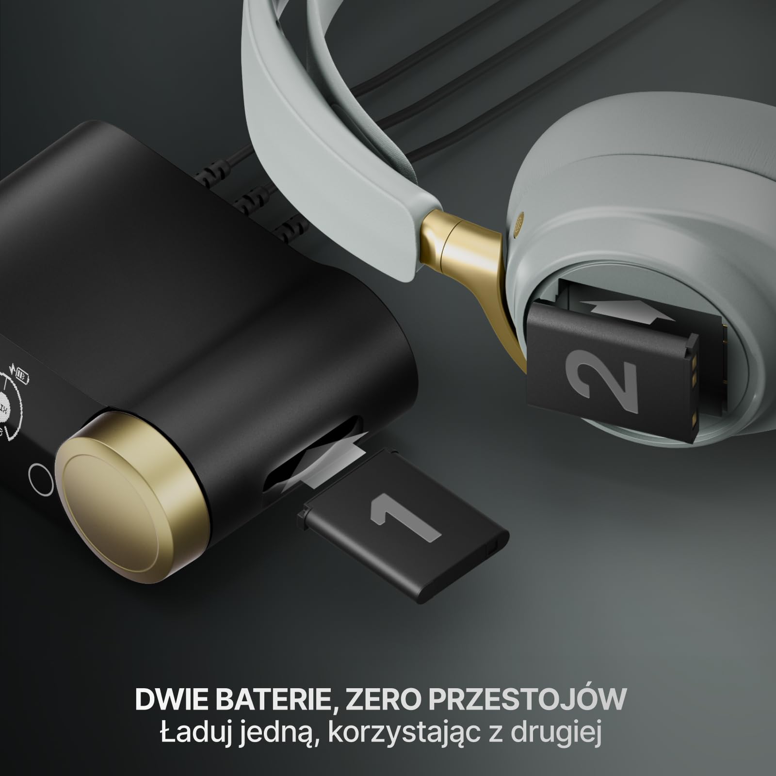 SteelSeries Arctis Nova Elite – Bezp. zestaw słuch. Hi-Res - 96 kHz/24 bitów - Głośniki z wł. węgl. - ANC - Red. szumów SI - Aplik. - 2,4 GHz + BT - Miks wielu źródeł - OmniPlay PC+PlayStation+Xbox