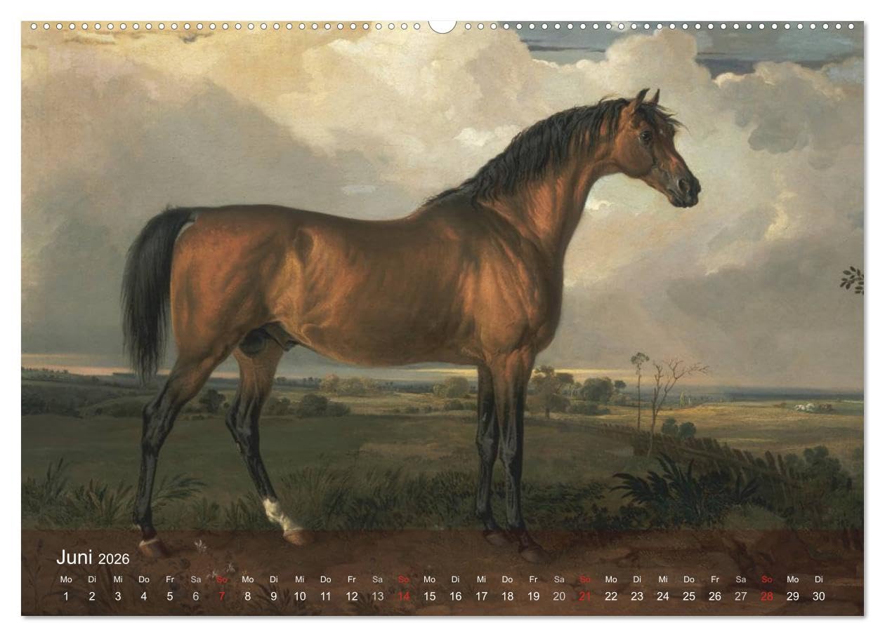 Pferde-Ölgemälde - Die Kunst der alten Meister (Wandkalender 2026 DIN A2 quer), CALVENDO Monatskalender: Beeindruckende Ölgemälde von großen Künstlern der Vergangenheit (CALVENDO Kunst)