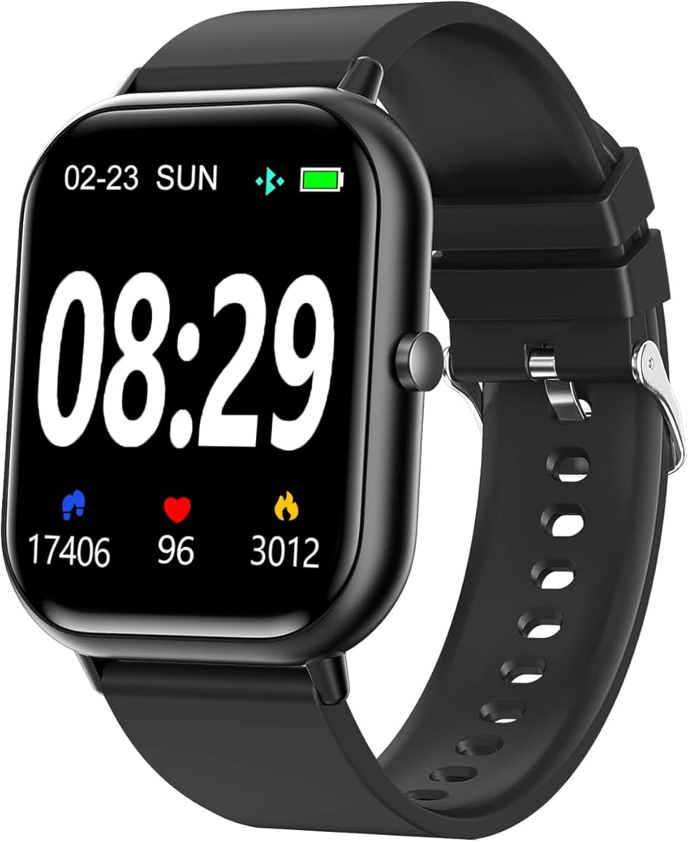 Smart Watch for Men Women SmartWatch 1.83" for iPhone Samsung Android Phone Compatible, Fitness Tracker Watch with Pedometer, Heart Rate/Sleep Monitor, Blood Oxygen, IP68 Waterproof : Electronics