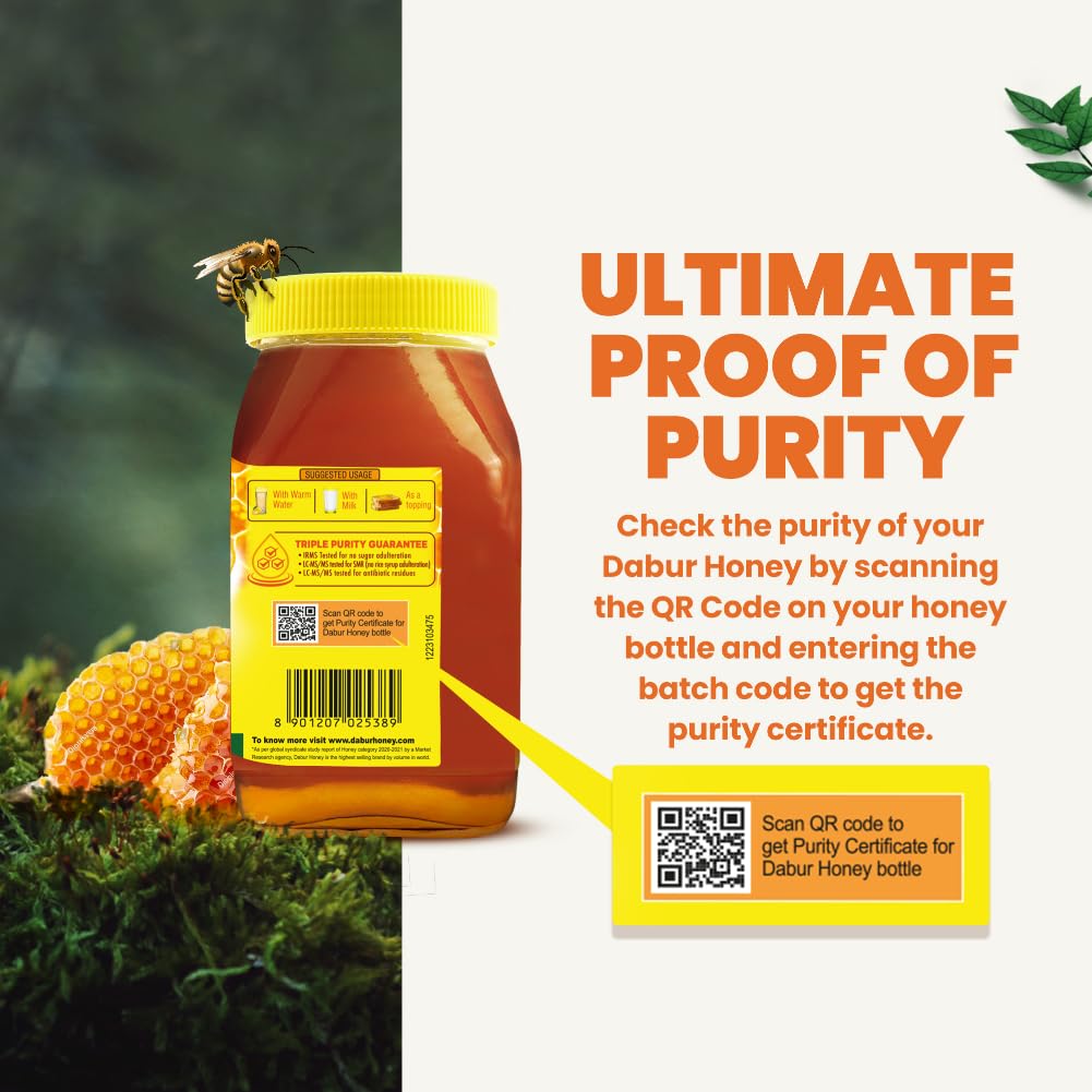 Dabur Honey - 1.2kg | 100% Pure | World's No.1 Honey Brand with No Sugar Adulteration - Image 4 thumbnail