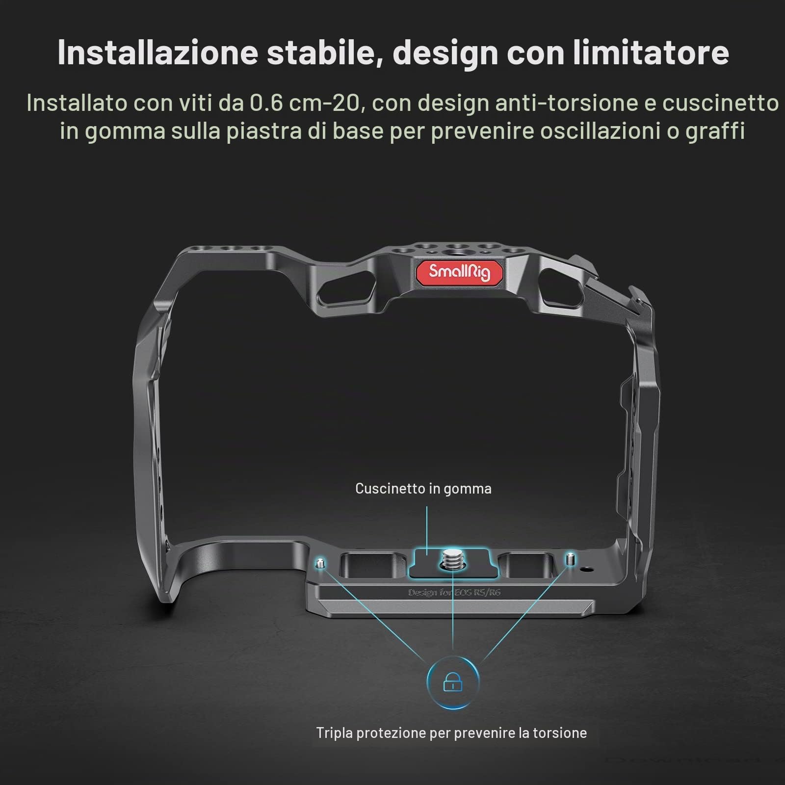 SMALLRIG R5/ R5C / R6 Cage per Canon R5 R5C e R6 (NON Compatbile per R6 II) - 2982B