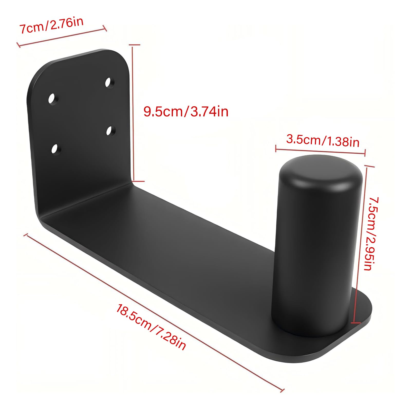 Soporte de Montaje en Pared de Metal Abrazadera de Soporte de Techo Altavoz Envolvente Gancho Trasero Placa de suspensión para Accesorios de Altavoz Compacto EON Estante de fácil instalación