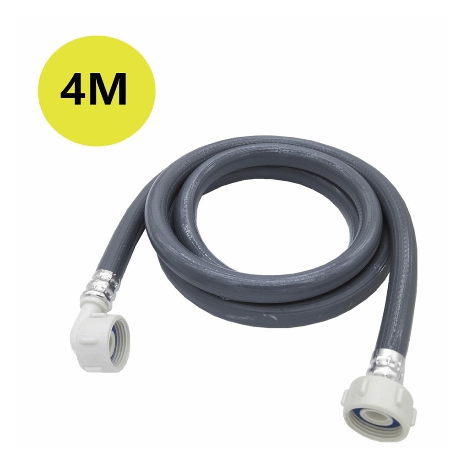 Manguera de entrada de lavadora automática, manguera de entrada de agua europea a prueba de explosiones de alta presión, tubería de suministro de agua for jardín de 3/4 pulgadas(4M)