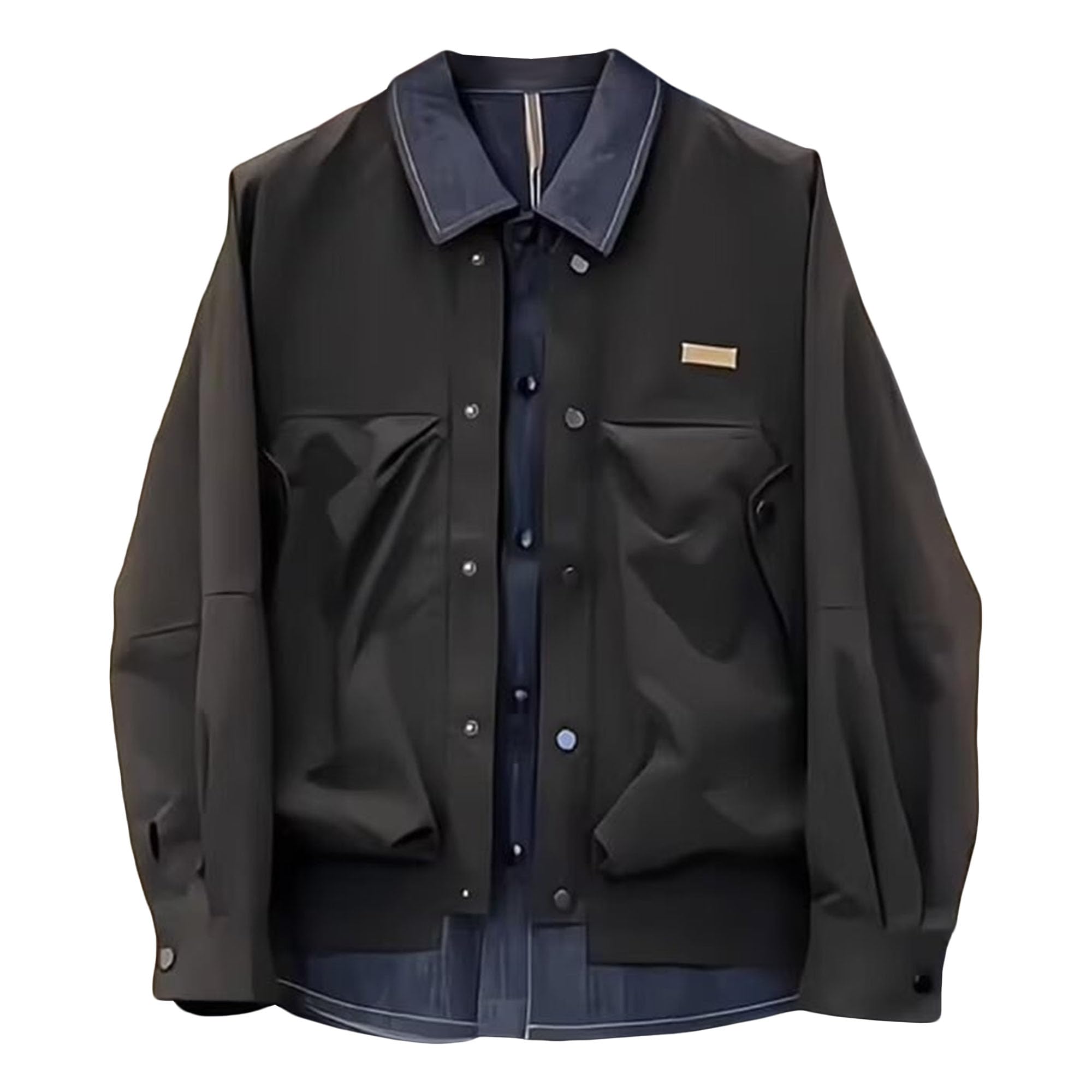 Veste en jean légère homme à boutons-pression et coutures amples - 8