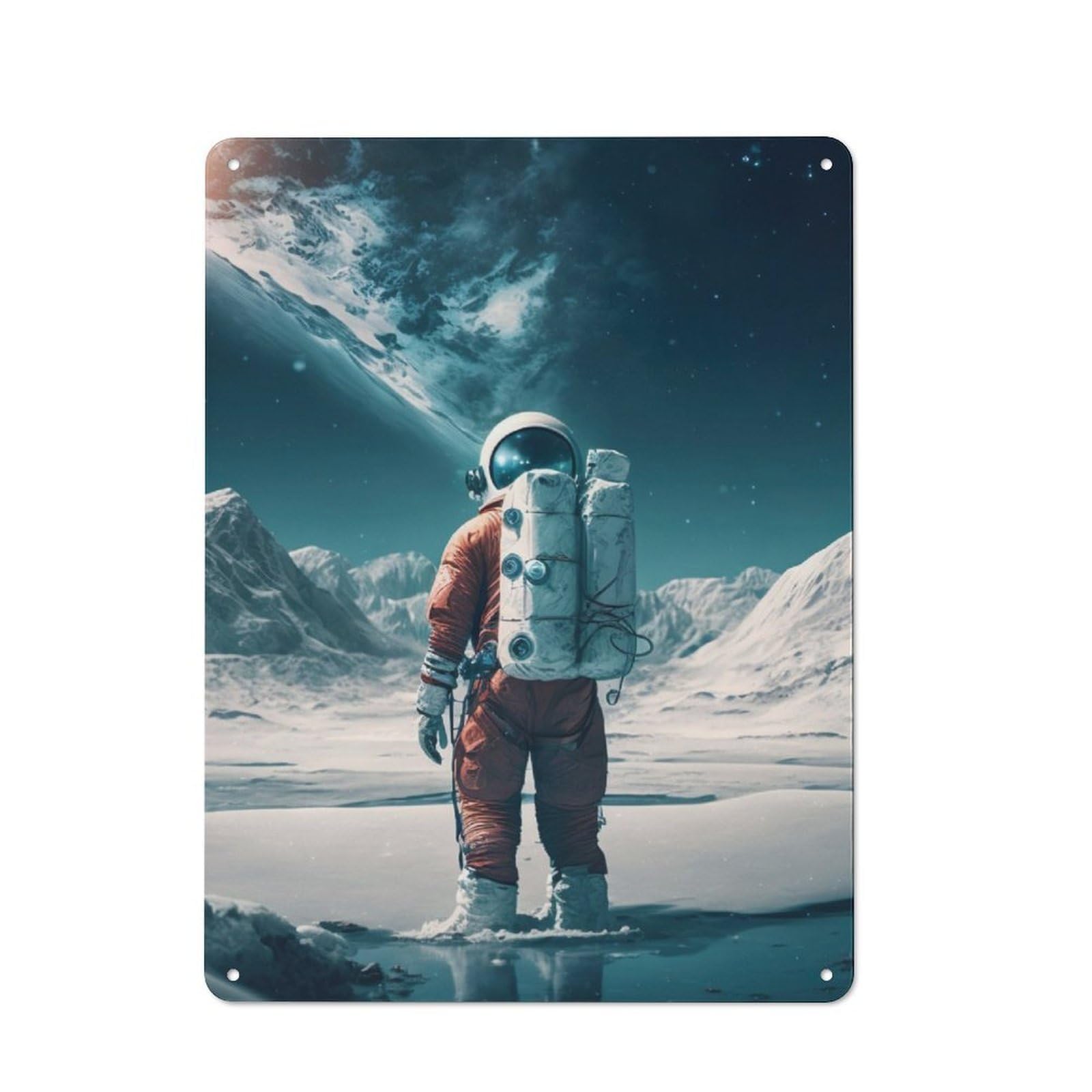 Junmoney Infinite Horizons Metal Plaque 40X30cm With For Hallway Wall, Retro Decor, For Wall Display Collectors
