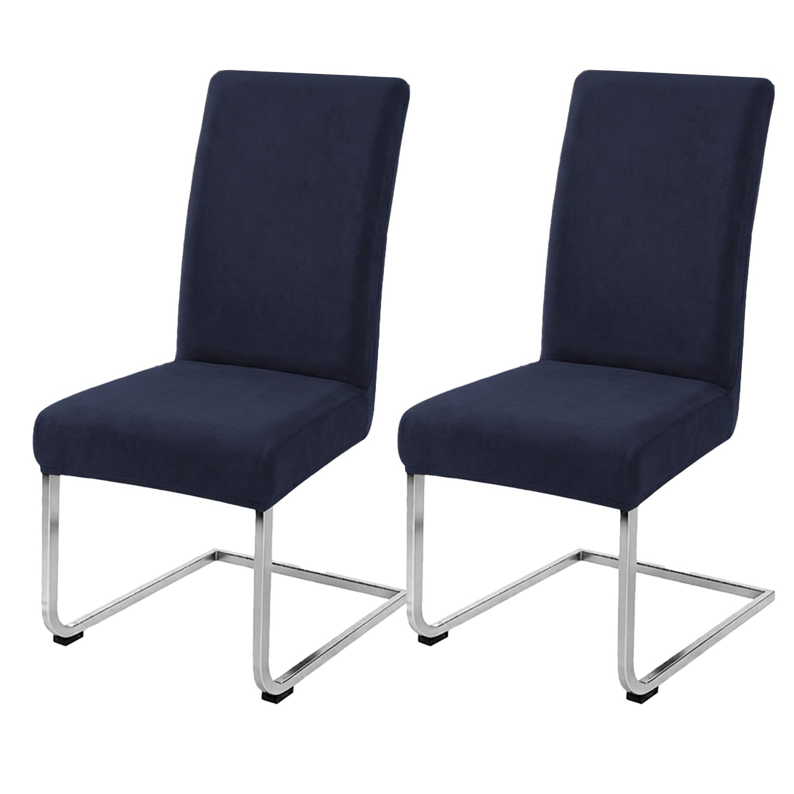 LANSHENG Samt Stuhlhussen 2er Set, Waschbar Stuhlbezug Schwingstühle