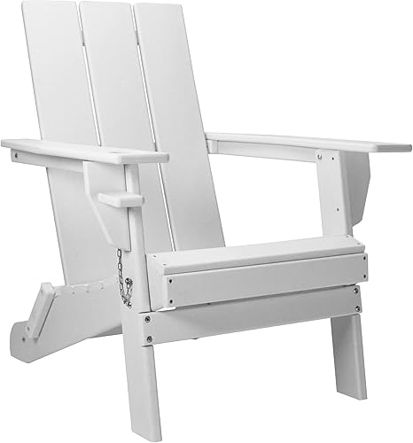RESINTEAK Silla plegable Adirondack con portavasos Asiento cĂłmodo extra ancho, muebles de patio para fogatas al aire libre, terraza y patio RESINTEAK Silla plegable Adirondack con portavasos Asiento cĂłmodo extra ancho, muebles de patio para fogatas al aire libre, terraza y patio