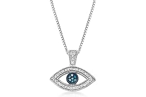 Ross-Simons 0.10 ct. T.W. Swarovski Evil Eye Necklace Pendant in Sterling Silver