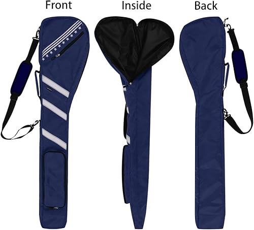 Miniatura 6 de Big Teeth Bolsa de golf domingo, pequeña bolsa de golf ligera, bolsa de golf Par 3 para unos pocos clubes, práctica con correa de transporte