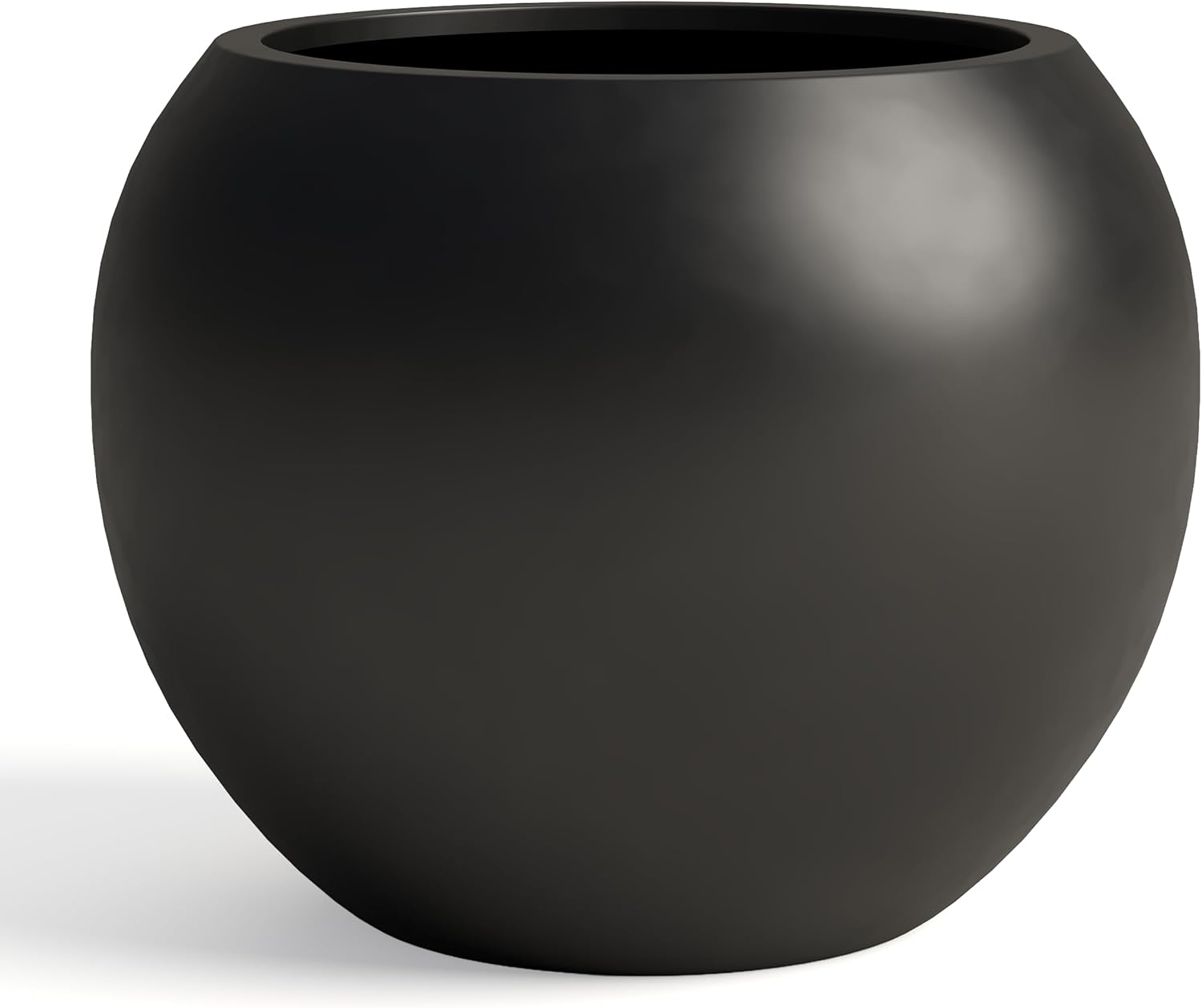DTY Round Planter - Drainage Hole, Weather Resistant - 21.1 in D x 16.7 in H - Fiberstone