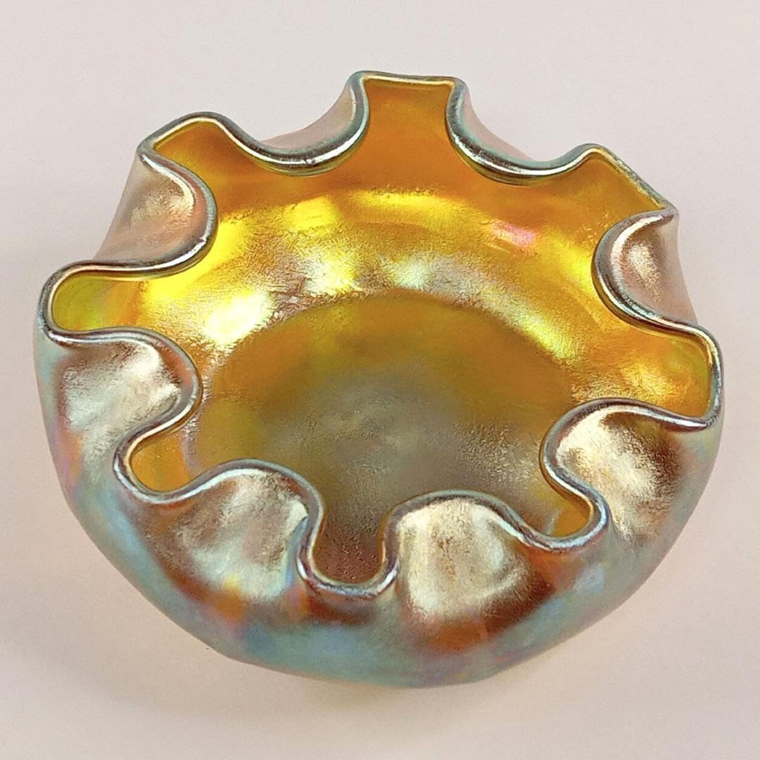 ルイスCティファニー 紙ラベル付きソルトセラー ファブリルガラス q82 b ルイスCティファニー 紙ラベル付きソルトセラー ファブリル