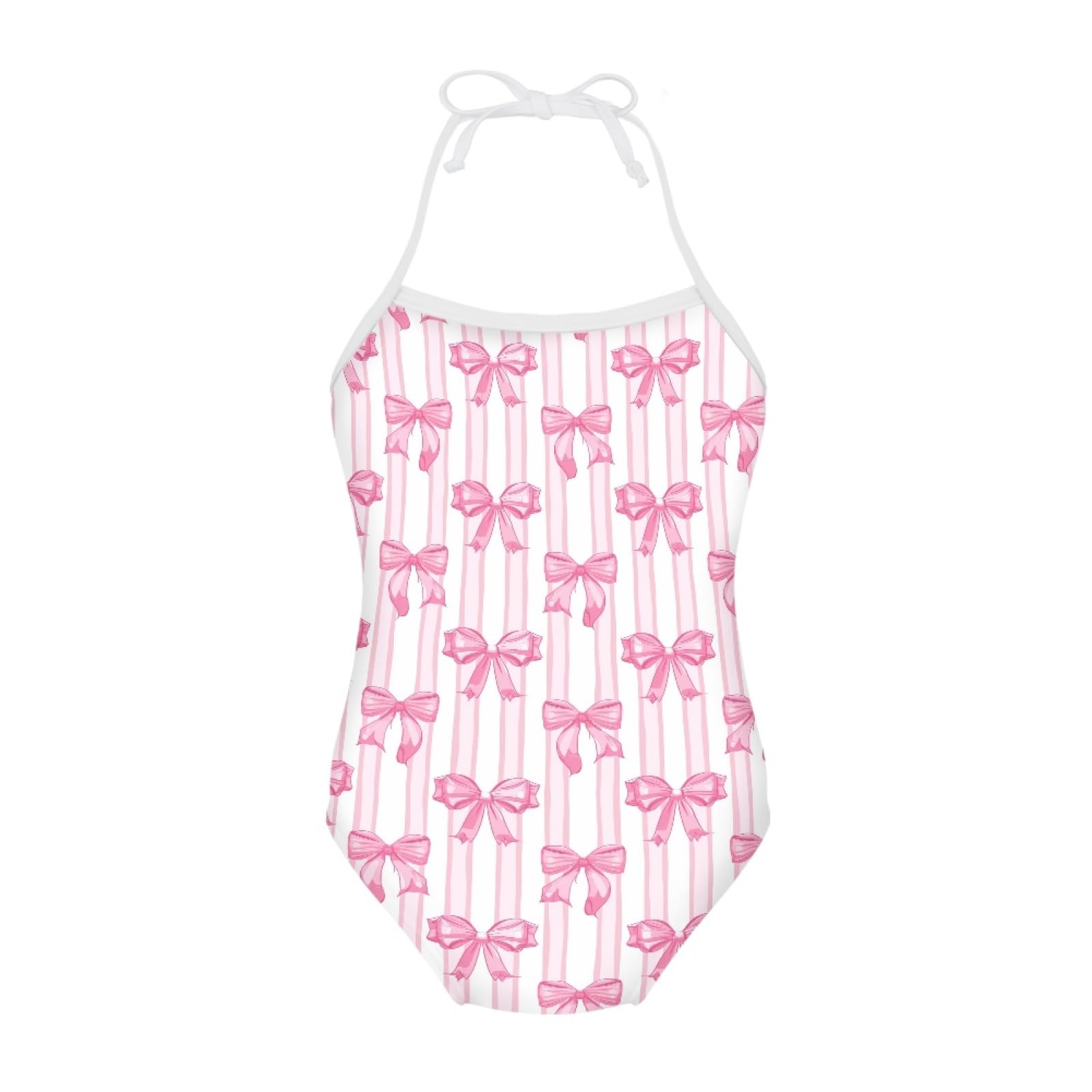 KiuLoam Orange Pink Tropical Leaf Girls One Piece Swimsuit Quick Dry Beach Swim Bathing Suit for 3-8 Years Little Girls