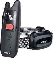 Vista 1 de PATPET Collar de choque para perros con control remoto, collar de entrenamiento impermeable para perros pequeños, medianos y grandes con pitido