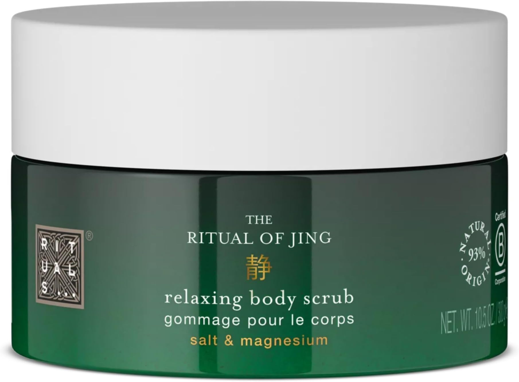 Jing Body Scrub - Exfoliating Body Scrub with Sea Salt, Safflower Oil, Jojoba Oil, Avocado Oil, Sweet Almond Oil, Sacred Lotus, Jujube & More - 6.7 Oz