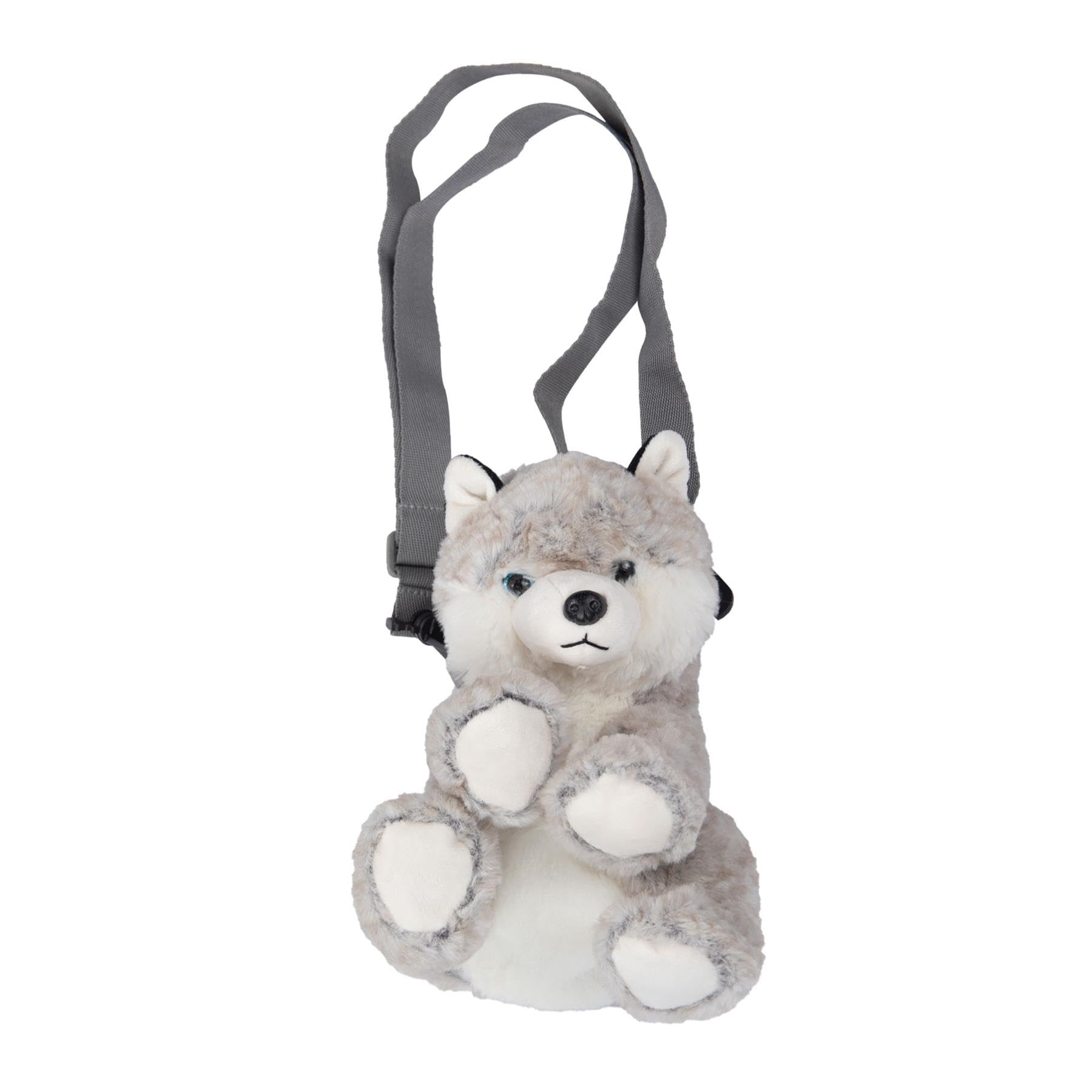 A2Z Girls Teens Ladies Crossbody Blocking Mobile Phone Purse Fluffy Plush 3D Animal Husky Stuffed Shoulder Small Cute Messenger Bag