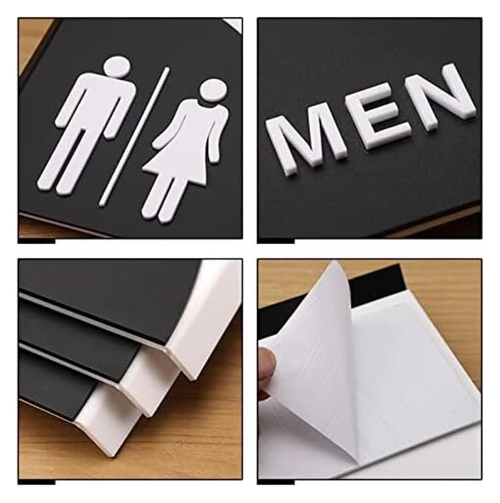 Señal de aseo, Restroom Identification Acrylic Men Women Unisex(Female)