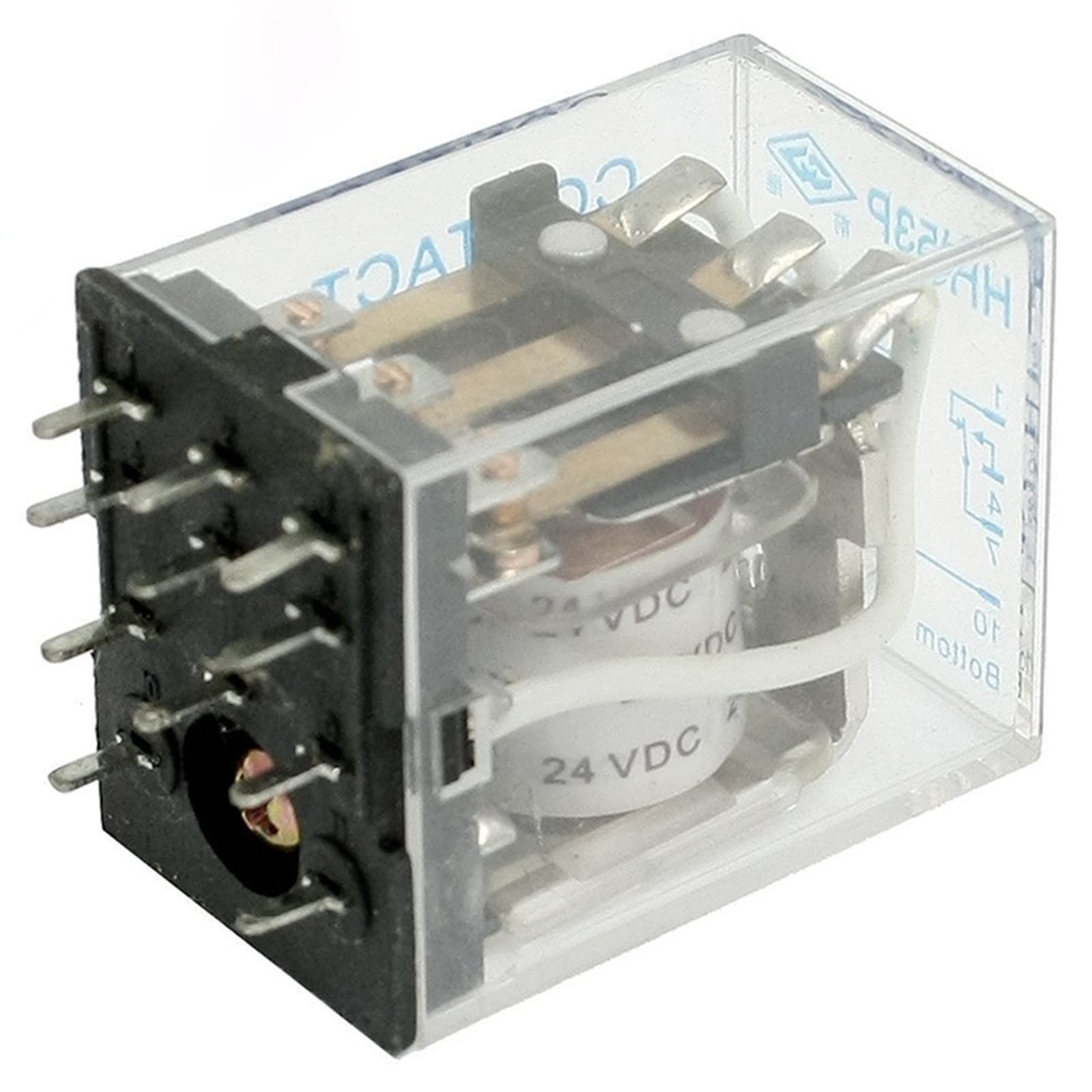 VDOQTLJT 10pcs HH53PA 5A DC 24V Coil PCB General Purpose Power Relay 11 Pin 3PDT