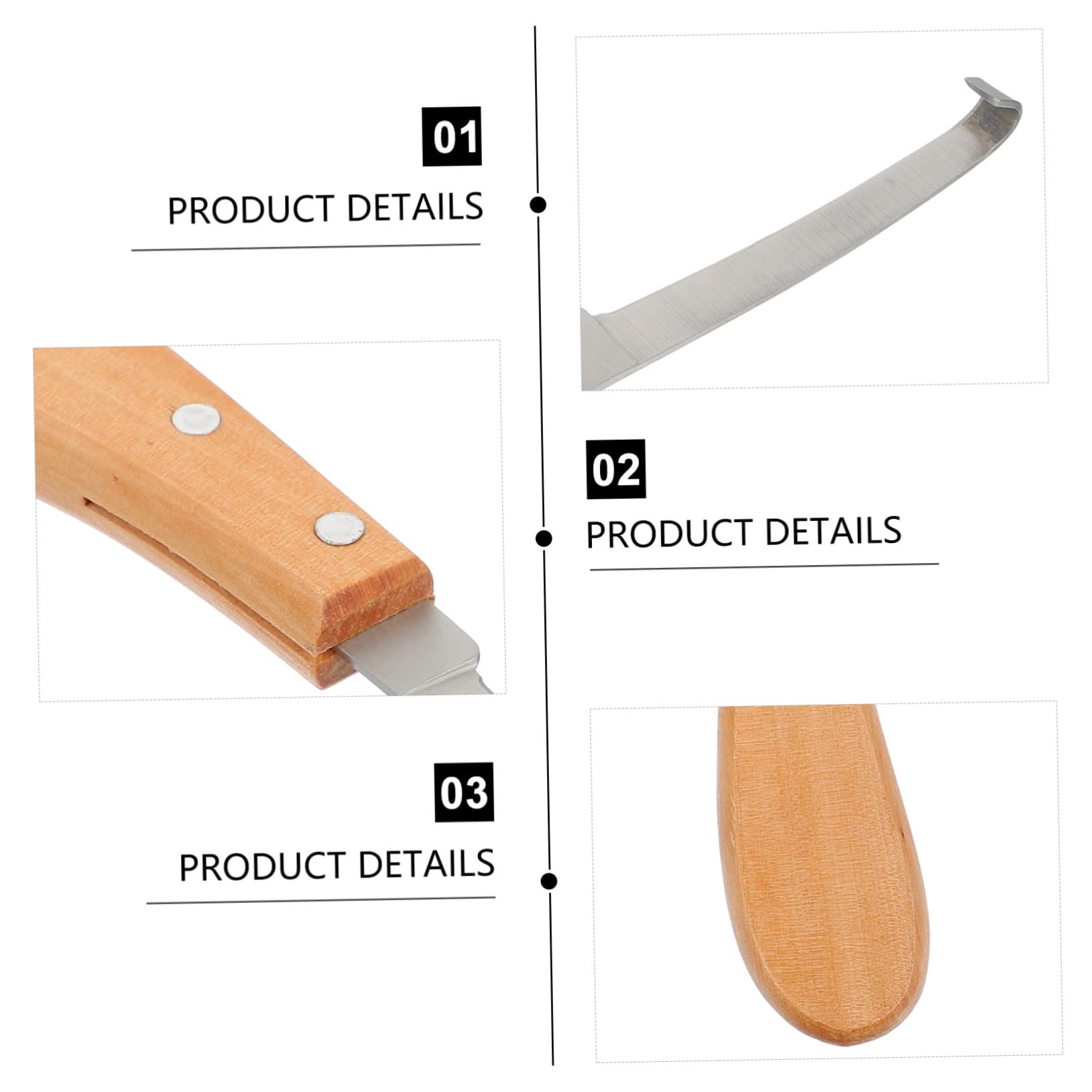 3stücke Tragbares Hufschneider Werkzeug Für Pferde Edelstahl Huftrimmer Zur Reparatur Von Eisenbeschlägen Ergonomischer Holzgriff Für Pflege Von Pferdehufen