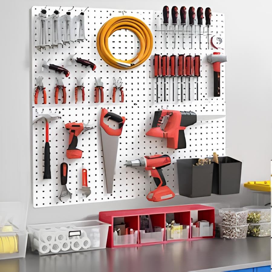 APUS 8" 20 Pcs Pegboard Display Hook | Slatwall Hook | for Display Assortment | Mobile Shops, Garment Stores, Showroom Hangings and Organising | Alloy Steel Pegboard Hook (Black) 3