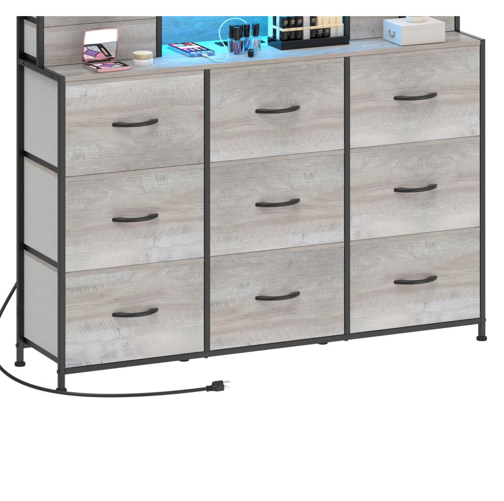 grey dresser with led lights ISABELLA GREY DRESSER WITH LED