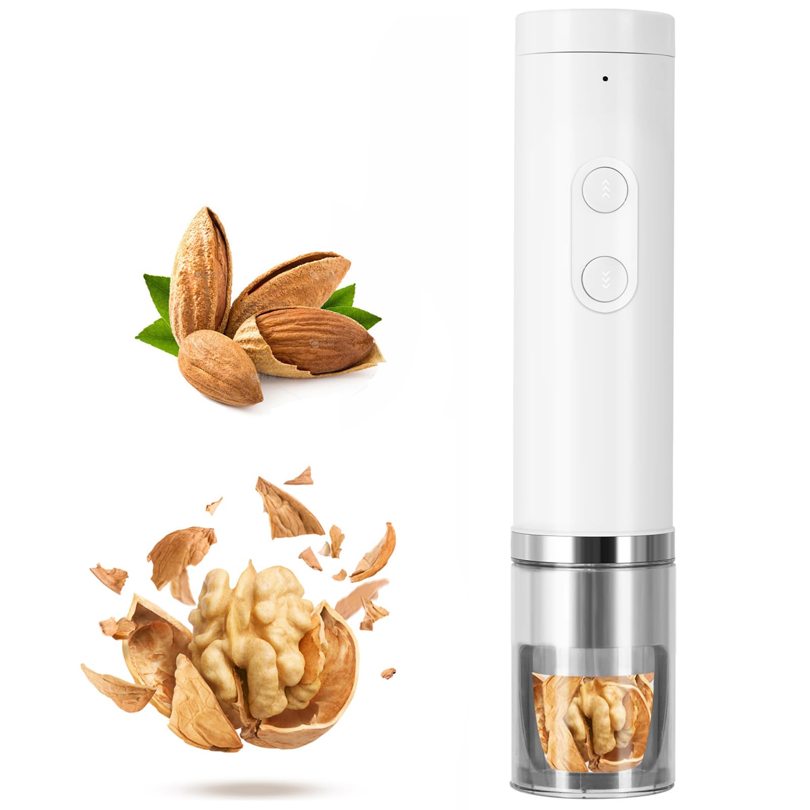 Macchina Elettrica per Rompere Le Noci, Strumento Multifunzionale per Rompere Noci Pecan E Noci, per Noci, Noci Pecan, Nocciole, Mandorle E Noci del Brasile White