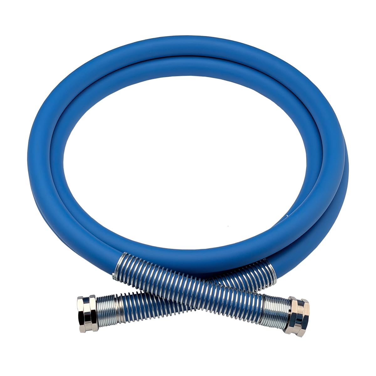 Guitrees 2026 Upgraded Leader Garden Hose 10ft x 5/8", Heavy Duty Short Water Hose, Female to Female Nickel-plated Brass Fittings, Five Layered Braiding, 1000PSI Burst, 300PSI Working (Blue)
