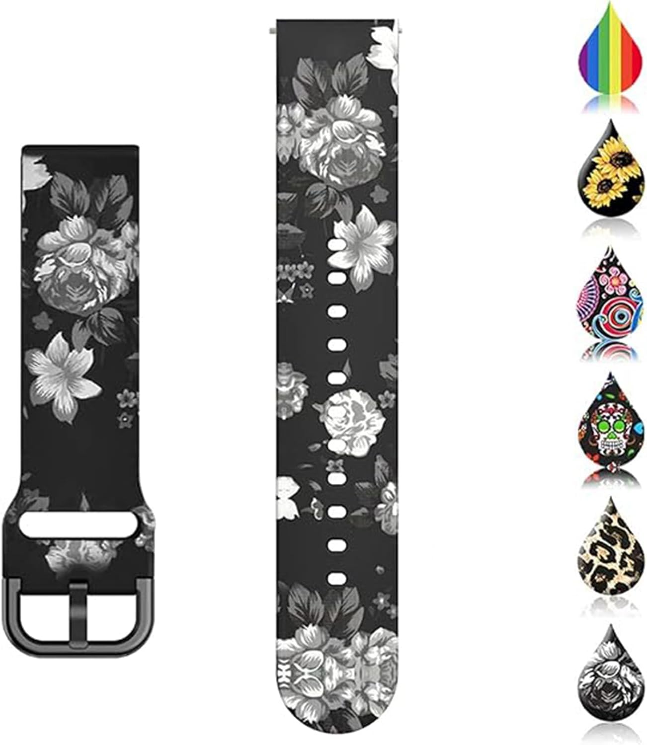 Watch band Compatible with Garmin Forerunner 35,Silicone Replacement Fashion Pattern Strap Wristband for man and women Bracelet