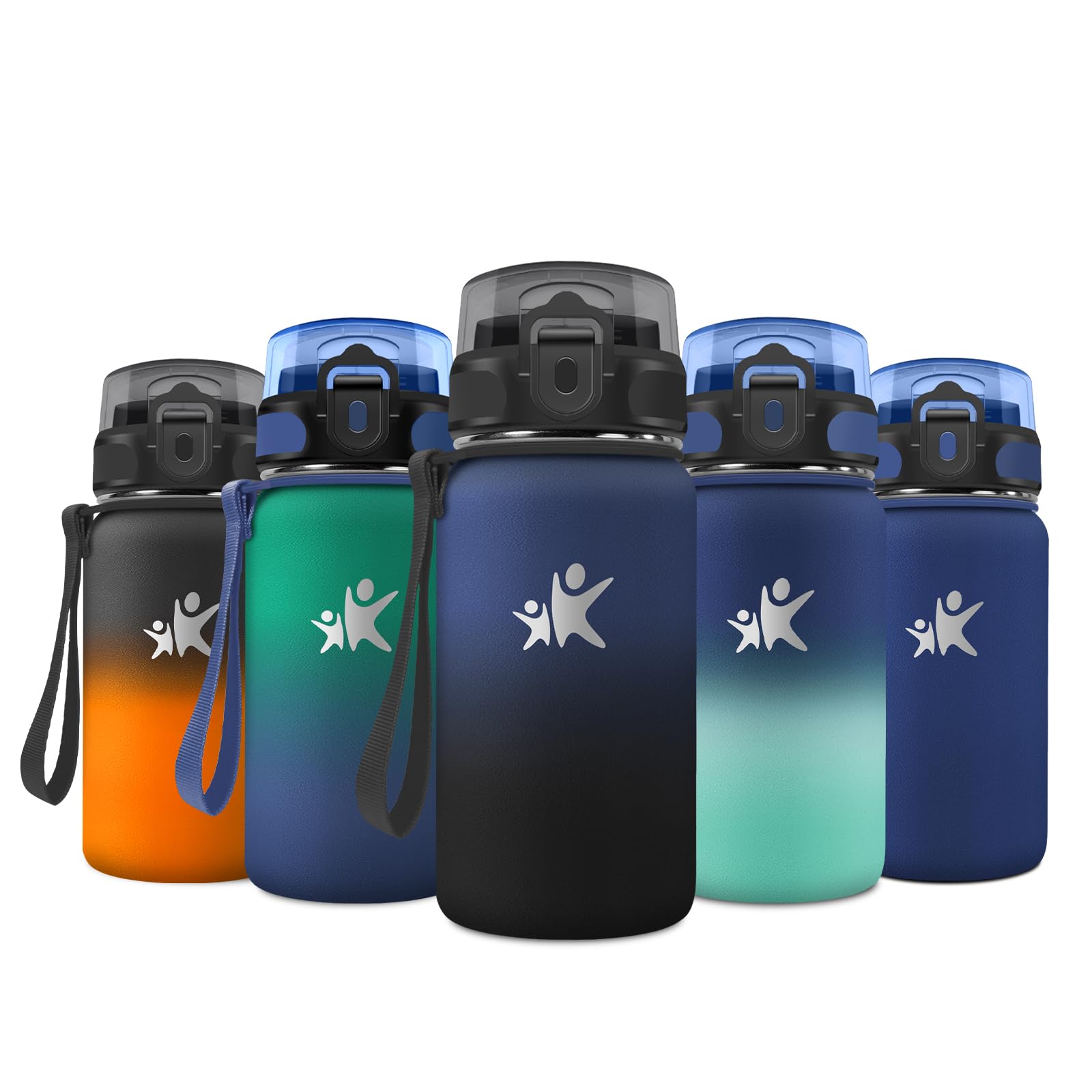 JAPORIA 500ml Stainless Steel Water Bottle with Straw Leakproof BPA Free for Camping, Adult, Outdoor, School, Yoga