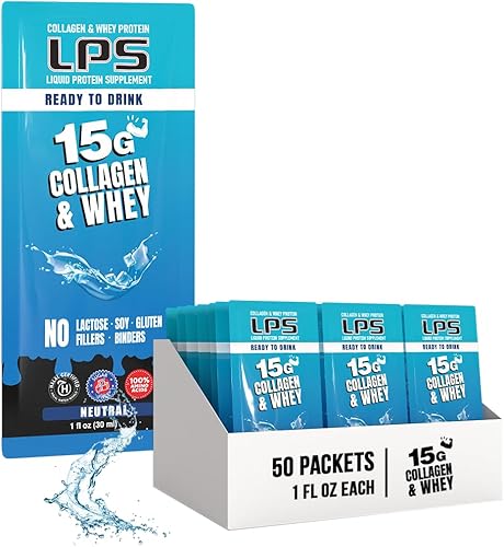 Nutritional Designs LPS Suplemento líquido de colágeno y proteína de suero - Bebida sin OMG, sin azúcar, promueve la piel y el cabello saludables