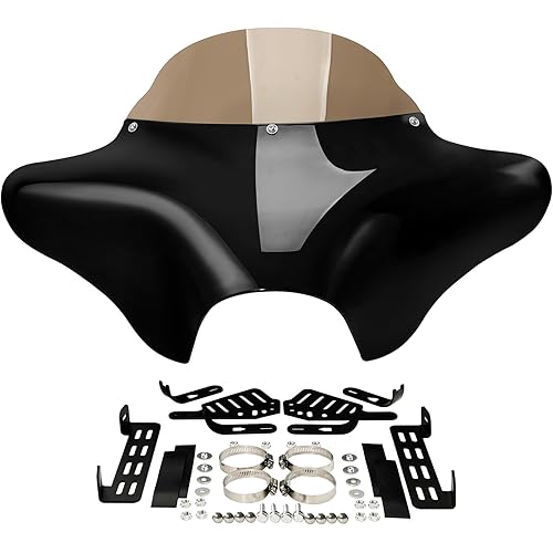 TCMT Outer Batwing Fairing Windshield Mount Hardware Kit Fit For Harley Road King FLHR 1994-2023 Softail Fat Boy 1990-2017 Heritage Classic 1987-2017 Dyna Switchback 2012-2016 Freewheeler 2015-2023
