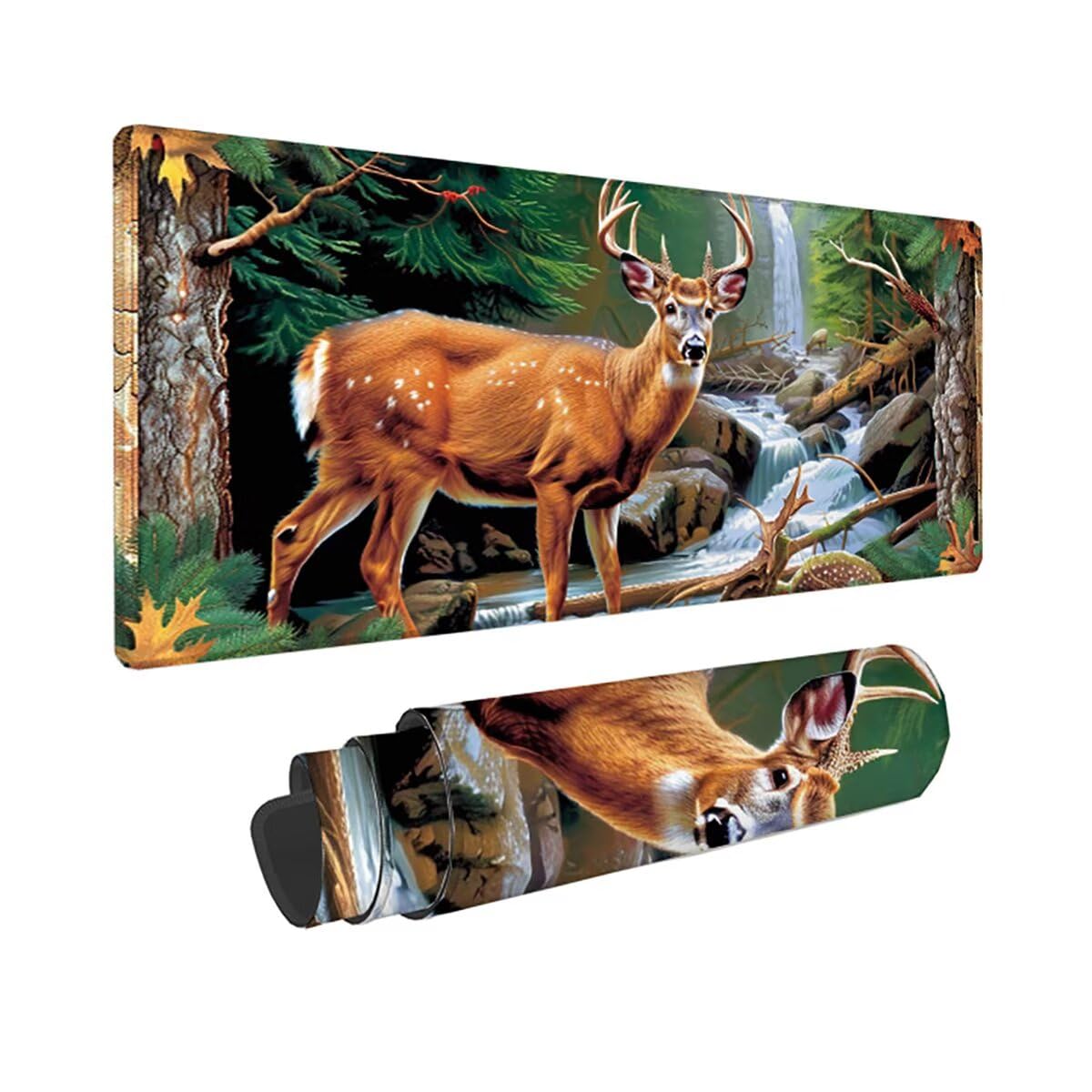 Tappetino per Mouse Gaming XXL 1200x600x3mm – Ufficio Mousepad Grande – Migliora la Velocità e la Precisione Tenuta Stabile Sottomano per Ufficio e Casa Accessori Scrivania – Animale Cervo LMDT6948
