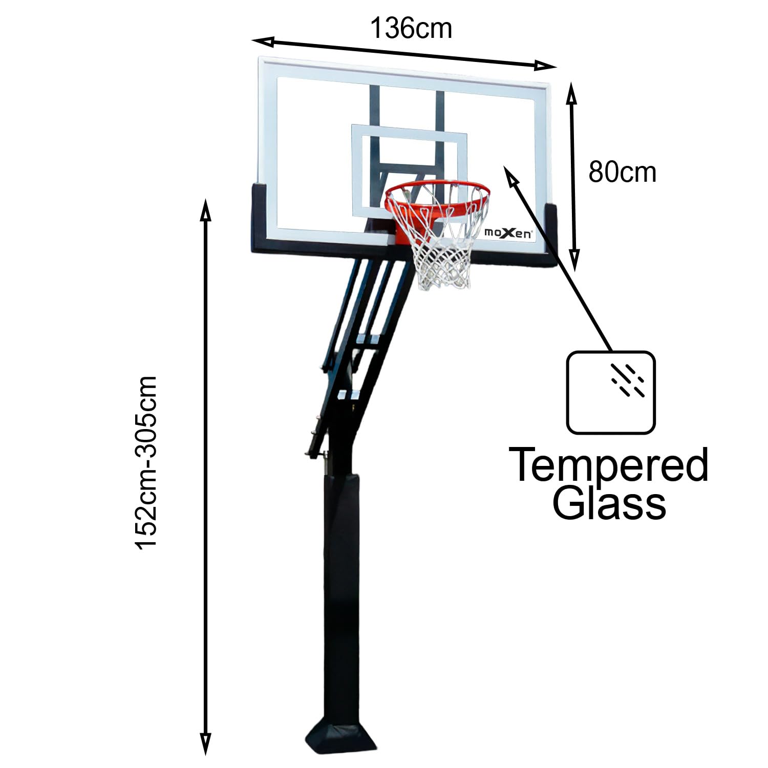 Canasta Baloncesto Fija Moxen Mamba