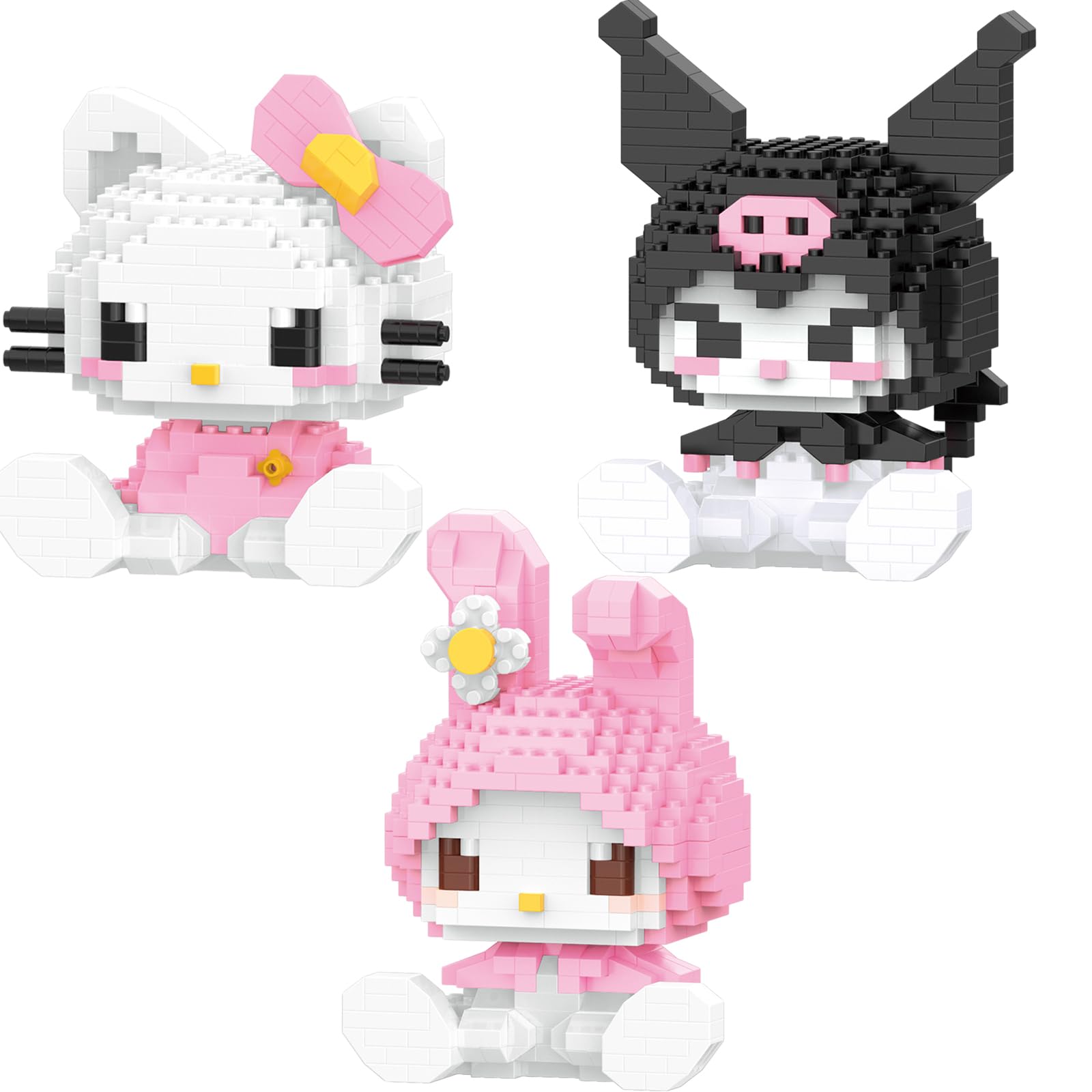 Kawaii Micro Anime Figures Building Blocks Sets, Mini Cute 3D Cartoon Figures Building Toys Bricks Cartoon Model Building Kit for Anime Fans Kids Teens Adult Birthday Gift (1184 Pieces)