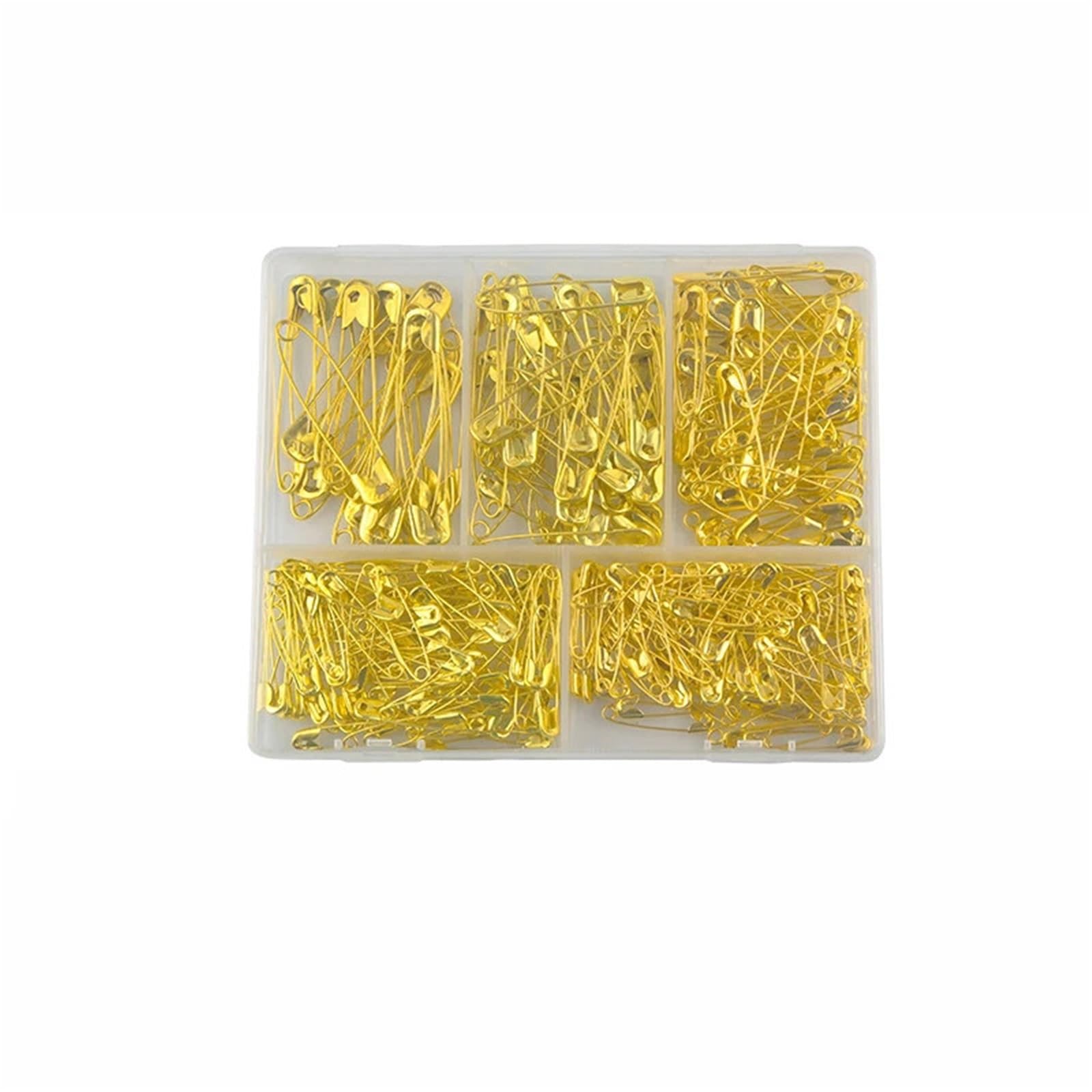 Pins 100Pcs Pins Paper Clip Sewing Tools Metal Needles Pin Brooch Accessories(Gold,22mm)