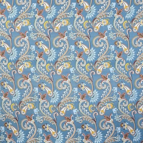 Image of Vram Premium Heavy Cotton Flat Bedsheets with 2 King Size Pillow Covers || Double Bed 350 TC || 90 x 100 Inch King Size Flat || :- Blue Jaipuri
