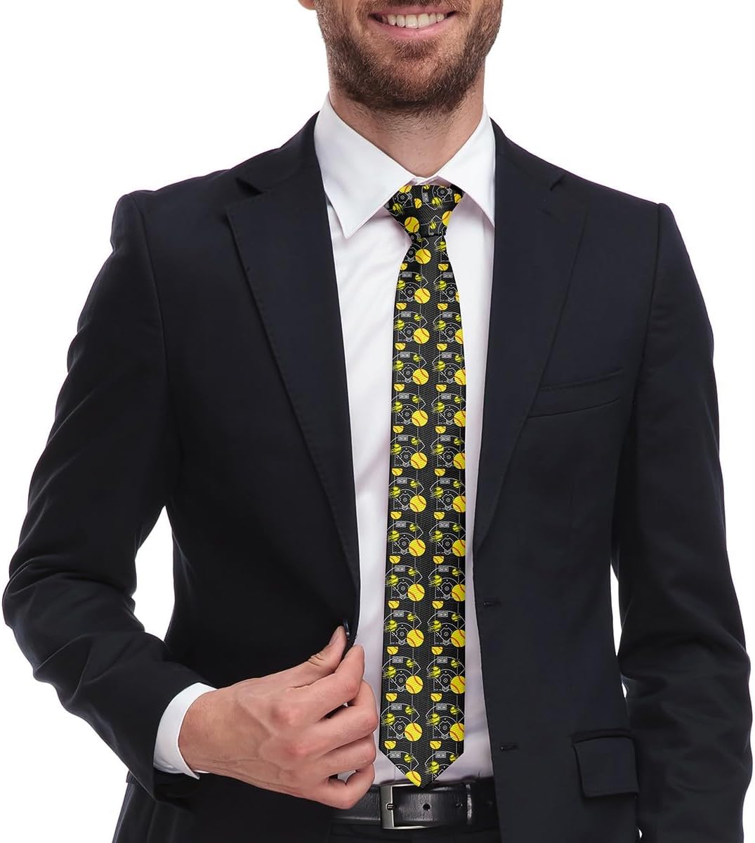 Feelyou Ball Men's Ties 3.1x57 Inch Eat Sleep Sport Funny Ties