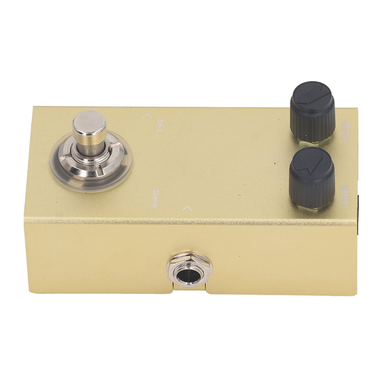 Chorus-Pedal mit Geschwindigkeits- und Tiefenausgangsknöpfen. Voreingestelltes Gitarreneffektpedal mit 6,35-mm-Schnittstelle