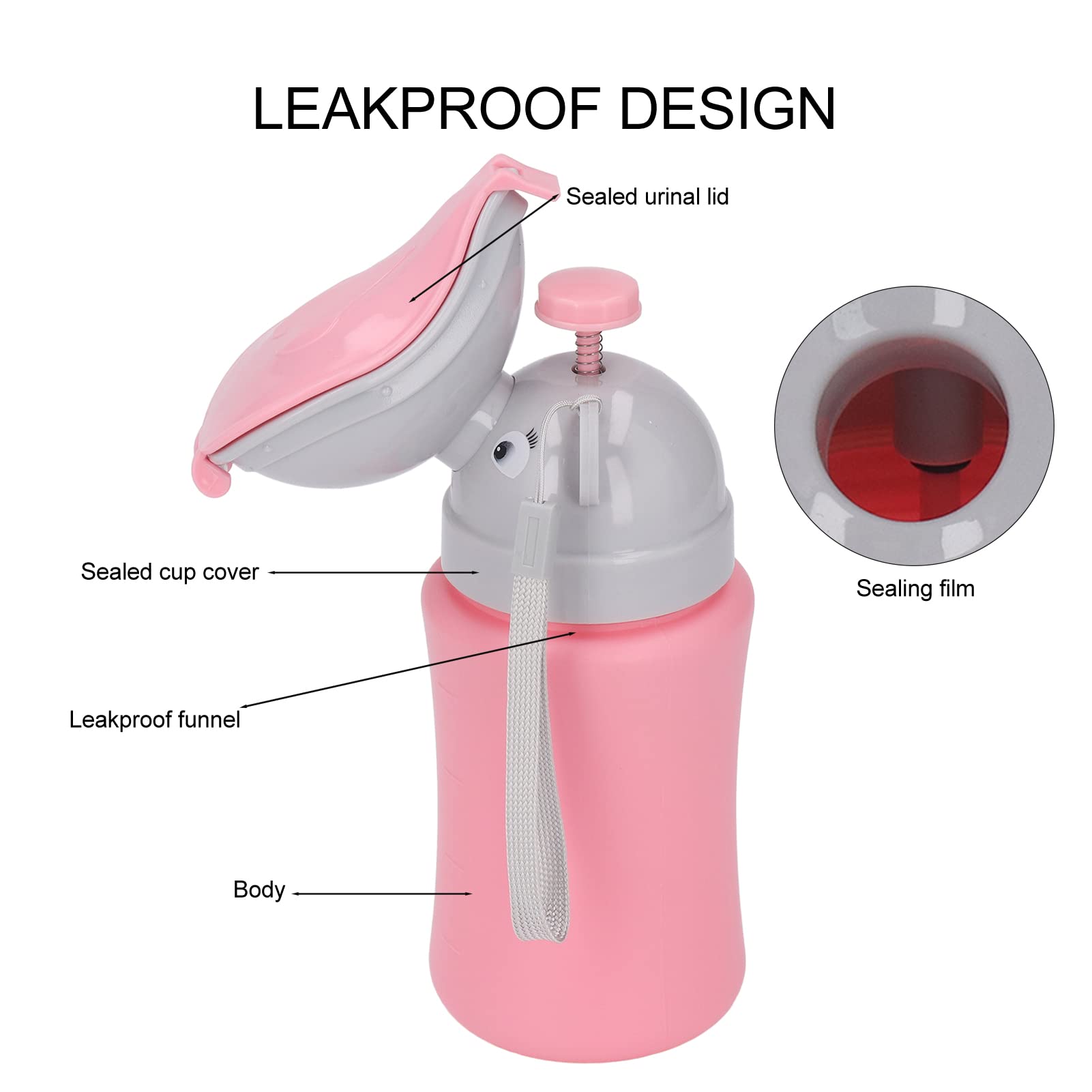 Pinkelflasche Für Kinder Mädchen - Auslaufsicherer Urinalbecher Für Reisen & Auto