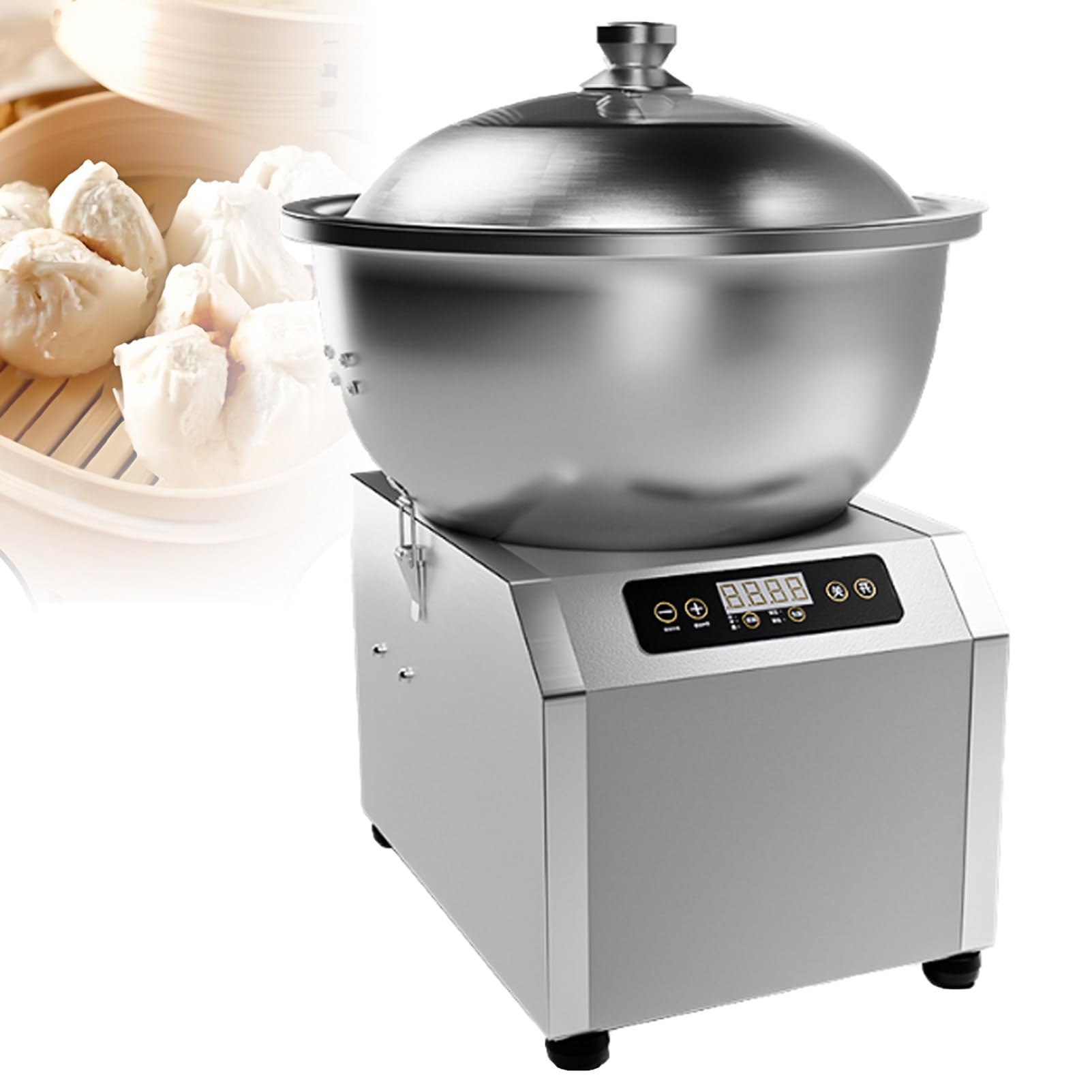 Impastatrice a Spirale da 8 kg (17,6 libbre), impastatrice Commerciale per impieghi gravosi con Ciotola Rimovibile e Timer, per panetteria e Pizzeria Domestica heated-8kg